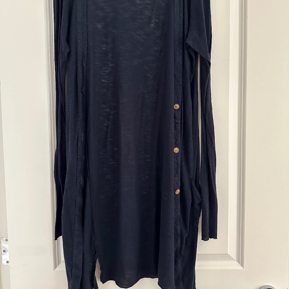 Anthropologie T.La Navy Sweeper Cardigan XXS - Picture 1 of 3